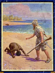 Crusoe and Man Friday, illustrasjon for 