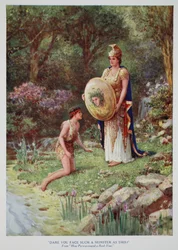 "Tør du møte et slikt monster som dette?" (farge litho)