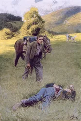A Lonely Duel in the Middle of a Great Sunny Field, illustrasjon fra 