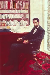 Portrett av Abraham Lincoln (farge litho)