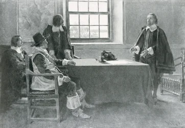 Sir William Berkeley Surrendering to the Commissioners of the Commonwealth, illustrasjon fra 