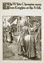 The White Champion møter to Knights at the Mill, illustrasjon fra 