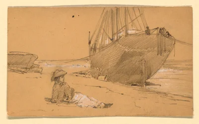 Tegning, Ved kysten, 1884
