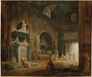 Utsikt over en hall i Musée des monuments françaises - utsikt over en hall i Musée des monuments françaises …