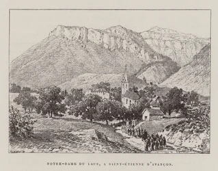 Vår Frue av Laus, i Saint-Étienne d#39;Avançon (gravering)