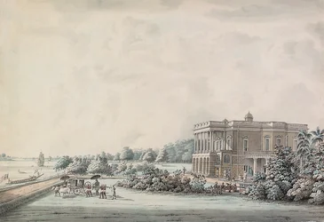 Lady Teignmouths hagehus ved bredden av Hooghly, Calcutta, etter 1797