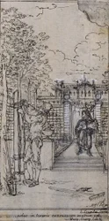 Studie til vignett-frontispiece i Poncelets quot;Generelle prinsipper for barns utdanningquot;, bind II