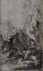 Studie for Vignette i Abbé Dinouarts quot;Vie du Venerable don Juan de Palafox,quot; s. 391