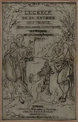 Studie til vignett-frontispiecen i Lucretius#39; «De la Nature des Choses», bok I