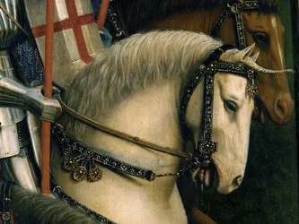 Detalj fra Kristi riddere, fra Ghent-altertavlen
