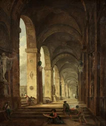 En Capriccio av romersk arkitektur, ca. 1775 (olje på lerret)