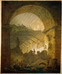 Galleri og ruin (maleri på lerret)