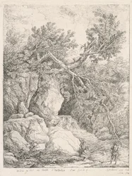 Landskap med et falt tre