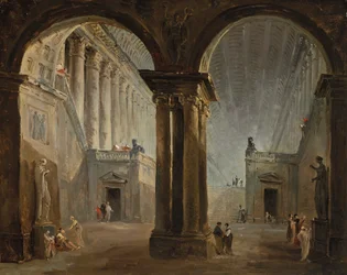 Figurer i et gammelt galleri