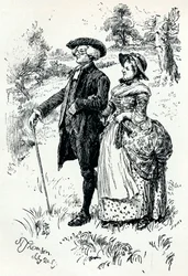 En illustrasjon fra The Vicar of Wakefield, 1889, 1907