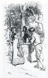 "Harriet, angrepet av sigøynere" (illustrasjon)
