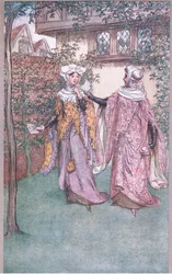 Her er tvillingbroren til brevet ditt, illustrasjon fra The Merry Wives of Windsor, 1910