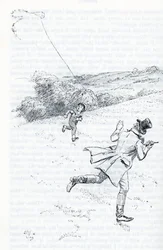 "Mr Knightley flyr en drage"