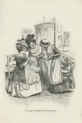 Viser barnet sitt til husholdersken, 1896