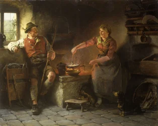 På kjøkkenet, 1901