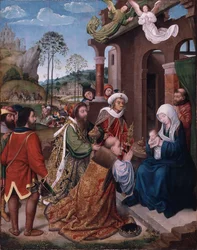 Tilbedelse av de vise menn, ca. 1505 (olje på panel)