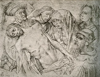 Tegning etter avsetningen fra korset, c1460-1480, 1908.