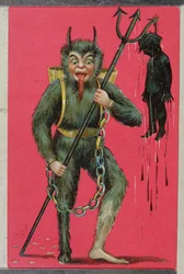 Postkort med forestilling av «Krampuss»