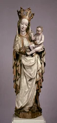 Jomfruen og barnet fra kirken Saint Philip og Saint James i Toporc, ca. 1420 (malt og forgylt tre)