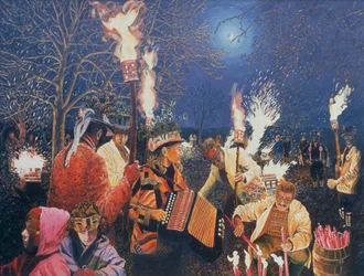 Wassailing i Herefordshire, 1995