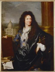 Jules Hardouin-Mansart, første arkitekt og tilsynsførende for de kongelige bygningene, malt 1685 …