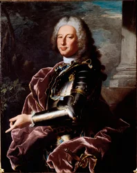 Portrett av Giovanni (Gian) Francesco II Brignole Sale (Jean Francois II Brignole-Sale) (1695-1760) Doge of Genes og ambassadør for Republikken Genes i Frankrike under Louis XV Maleri av Hyacinthe Rigaud (1659-1743) 17937-1737 Dim. 101,5x80,2 cm gener,
