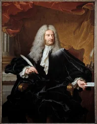 Portrett av Louis Germain de Chauvelin (1685-1762), Marquis de Grosbois, utenriksminister og selvakt Maleri av Hyacinthe Rigaud (1659-1743) 1727 Søn. 1,11x1,46 m Toulouse musee des Augustins - Portrett av Louis Germain de Ch