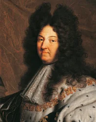Portrett av Ludvig XIV av Frankrike, kjent som Ludvig den store eller solkongen (1638–1715), maleri av Hyancinthe Rigaud (1659–1743)