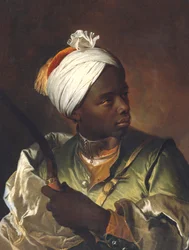 Portrett av en svart mann som holder en bue, ca. 1697