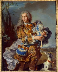 Portrett av presidenten en mørtel av Gueidan i Celadon eller musettespiller Maleri av Hyacinthe Rigaud (1659-1743) 1735 Søn. 1,46x1,33 m Gaspard Aix en Provence, Musee Granet