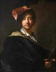 Selvportrett i en turban, 1698.