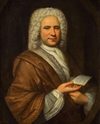 Portrett av komponisten og fløytisten Michel de la Barre 1675-1745, første tredjedel av 1700-tallet.