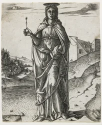 Saint Lucy, ca. 1510 (gravering)