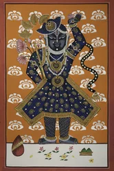 Det guddommelige blå Krishna-barnet