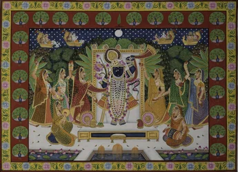 Gopis som tilber Krishna