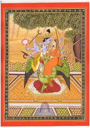 Hinduiske guddommer på Garuda