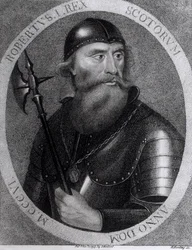 Portrett av kong Robert I av Skottland (1274-1329) gravert av E.Harding, 1. november 1797