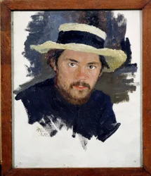 Selvportrett (Selvportrett). Maleri av Jakov Jakovlevich Kalinichenko (1869-1938), olje på lerret