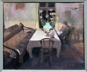 Rom, om kvelden. Verk av Jakov Jakolevich Kalinichenko (1869-1938), olje på papir