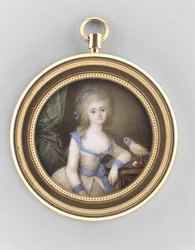 Portrait of a Woman, ca. 1785 (akvarell på elfenben, ormolu og glass)