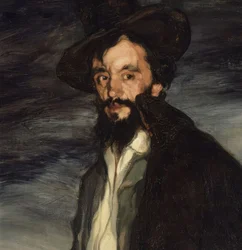 DETALJ ”PORTRETT AV MALEREN PABLO URANGA” –1905 – OLEO LERT, 146 × 115,5 CM