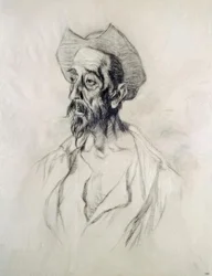 Don Quijote / I. Zuloaga / Tegning 1927