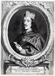 Kardinal Leopoldo de' Medici, gravert av Adriano Haluech