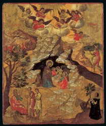 The Nativity, 1658 (eggtempera på panel)