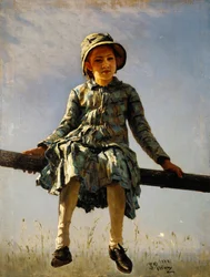Øyenstikker. Portrett av malerens datter, 1884